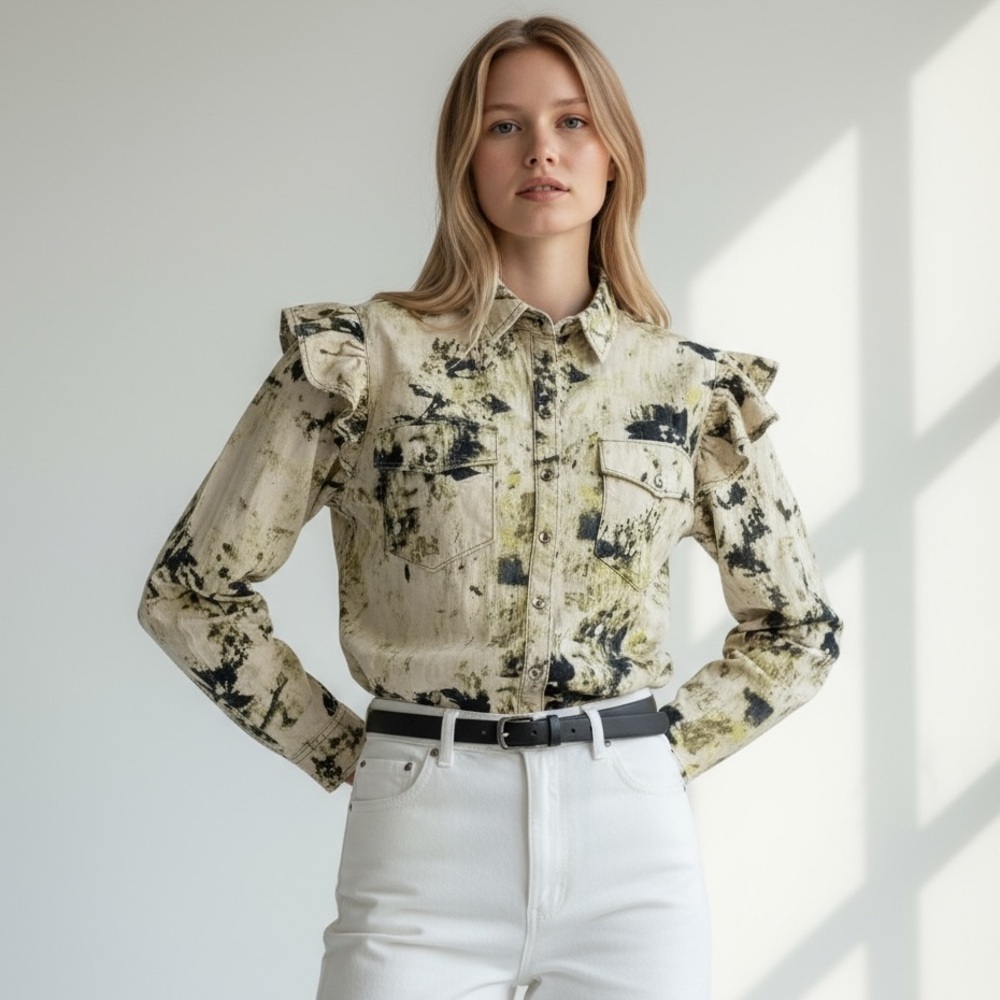 Pilcro Artistic Black and Cream size M - Picture 2 of 9